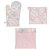 Bloomington Set of 3 Renee Cotton Cover Kitchen Textile Rose Pink
