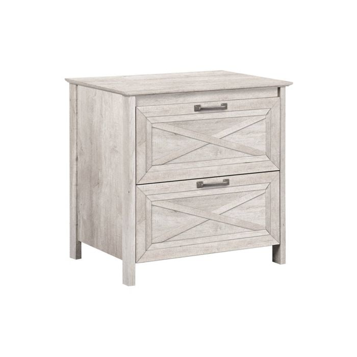Rosen 2-Drawer Filing Cabinet Office Storage - Washed Grey
