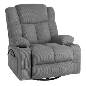 Alfordson Recliner Chair 360 Swivel Rocking Heated Massage Armchair Lounge Sofa