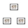 3PK Unigift Soho 4-Open Collage Picture Frame 10x15cm Black