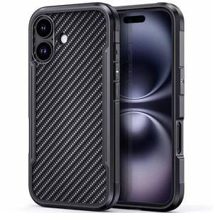 Tough On iPhone 16 Case Iron Shield with MagSafe Carbon Fiber