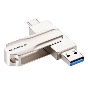 Move Speed 128GB Type-C / Type-A Flash Drive USB 3.0
