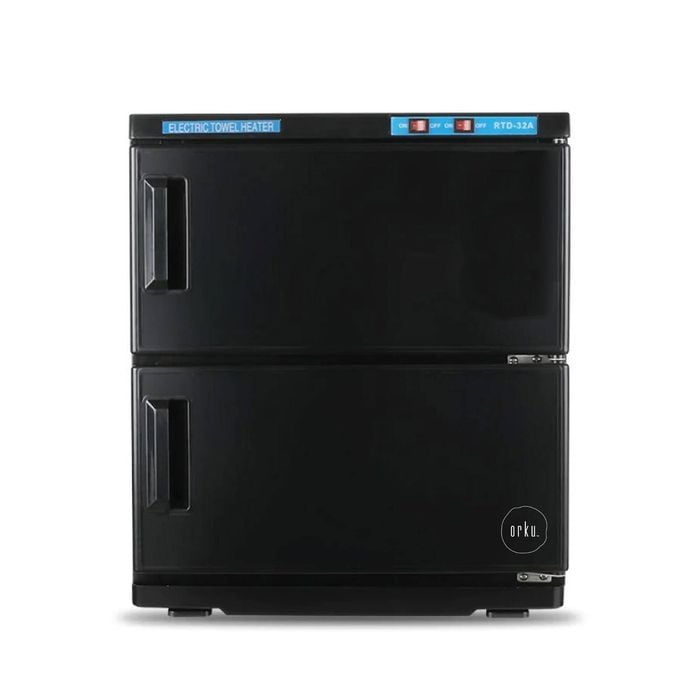 Orku 32L Black UV Electric Towel Warmer Steriliser Cabinet Salon Heat Sanitiser