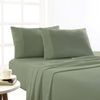 Park Avenue Split Queen Cotton Flannelette Bed Sheet w/ Pillowcase Juniper