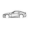 Ignite Laser Toyota Mk5 GR Supra Silhouette Metal Wall Art Rustic Metal 15.7inch/40cm