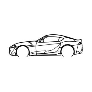 Ignite Laser Toyota Mk5 GR Supra Silhouette Metal Wall Art Rustic Metal 15.7inch/40cm