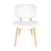 Sk Designer Living | Nobu Dining Chair | Natural Legs - White Pu Leather