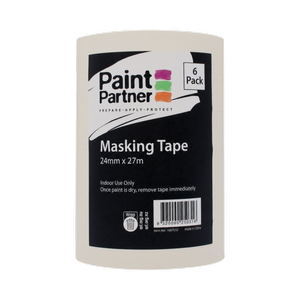 Paint Partner 24mm x 27m Thick Masking Tape - 6 Pack