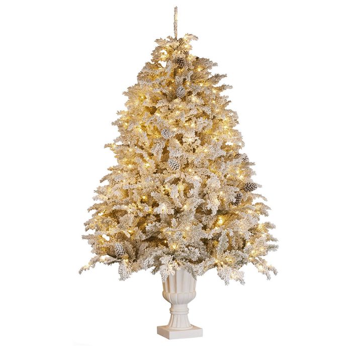 Christabelle 2.3m Christmas Tree Potted Alpine Fir with Pre Lit Multi-Colour LED Lights