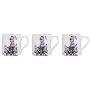 3x Ashdene Chester The Cat Drinking Mug Cup Dinnerware 370ml Animal Art