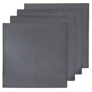 4pc Ladelle Seno Polyester/Linen Napkin/Serviette Charcoal Tableware 45x45cm