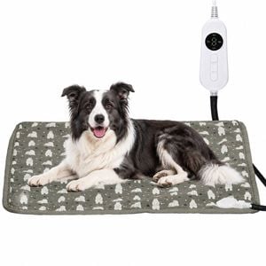 Advwin Pet Heating Pad Adjustable Temperature Waterproof Heated Mat with Chew Resistant Cord