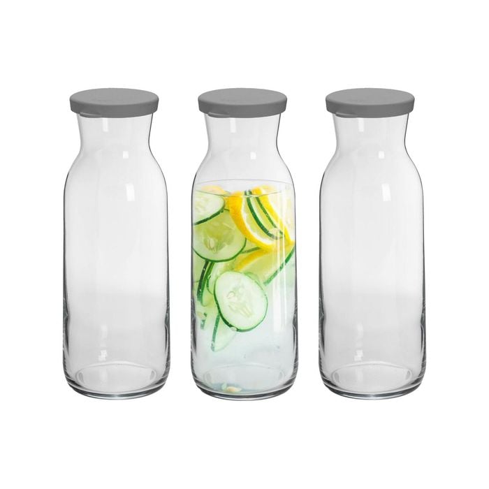 LAV Fonte Glass Carafes - 1.2L - Grey - Pack of 3