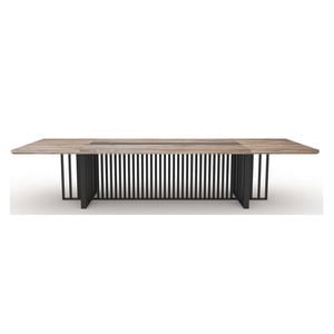 Modern Furniture VIDAL Boardroom Table 240x120cm - Warm Oak & Black