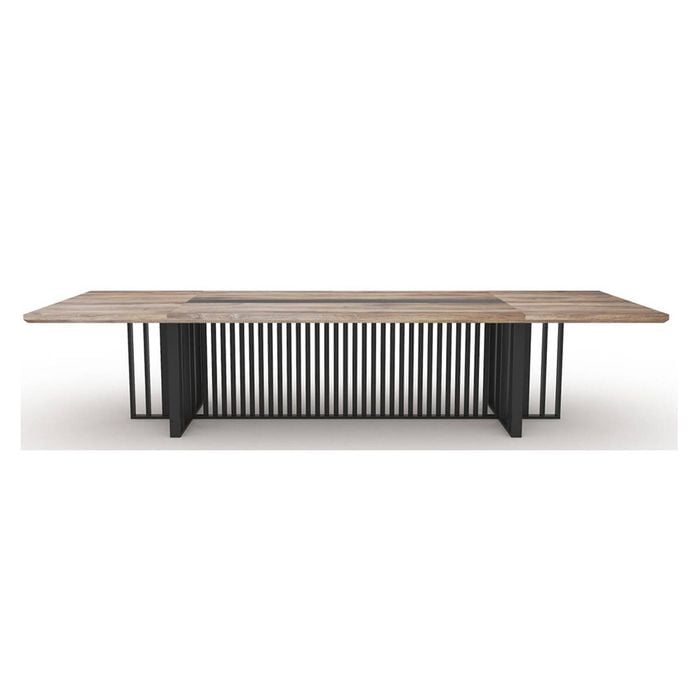 Modern Furniture VIDAL Boardroom Table 240x120cm - Warm Oak & Black