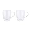 2pc Maxwell & Williams Blend Double Wall 350ml Glass Mug - Clear