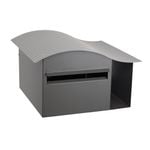 Sandleford Woodland Grey Silver Epic Post Mount Letterbox
