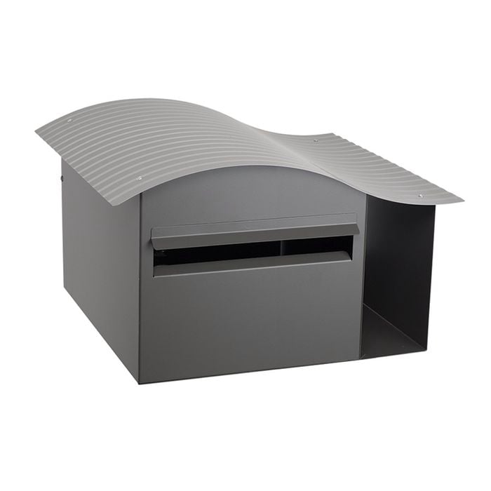 Sandleford Woodland Grey Silver Epic Post Mount Letterbox