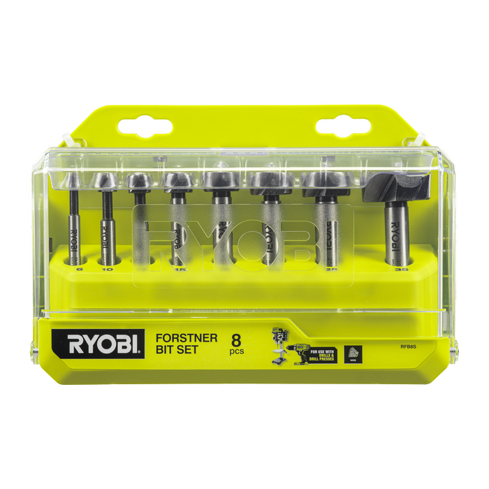 Ryobi 8 Piece Forstner Bit Set