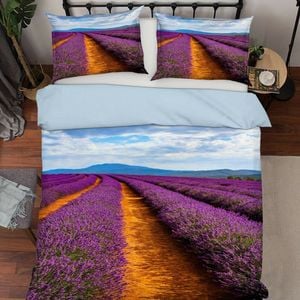 3D Planting Lavender 398 Bed Pillowcases Quilt King Size