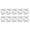 SOGA Peel & Stick Floor and Wall Tiles 30 x 30cm 10 Pack Black White Faux Marble