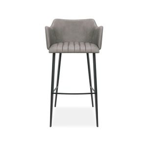 Andorra Bar Stool Vintage Grey Seat - 65cm Seat Height Counter Kitchen Stool