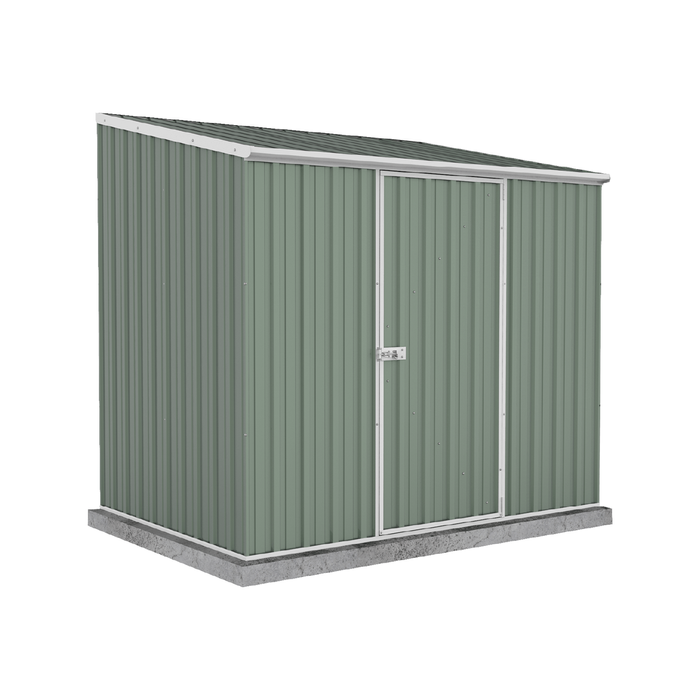 Absco Sheds 2.26 x 1.52 x 2.08m Space Saver Single Door Garden Shed - Pale Eucalypt