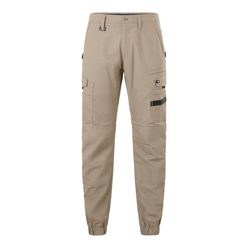 Size 97R Khaki Cuffed Cargo Ripstop Pant