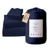 4pc 1000 Thread Count Cotton Rich King Bed Sheet Gift Pack CVC Microfibre Blend in Navy