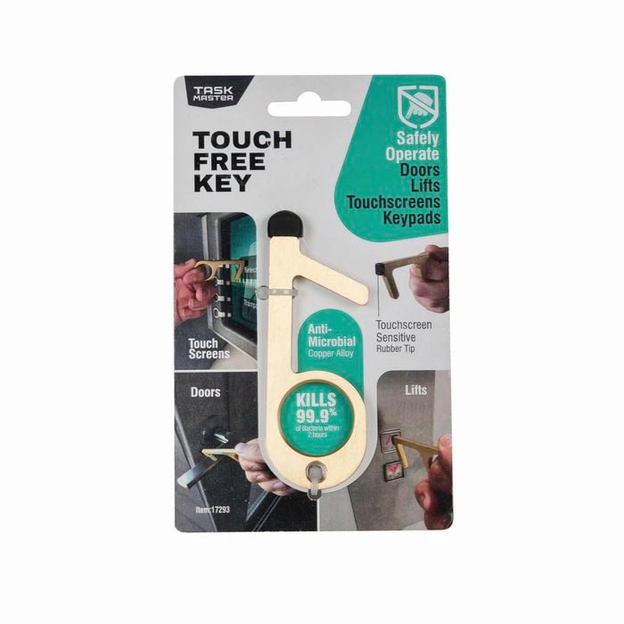Taskmaster Gold Touch Free Key With Rubber Tip