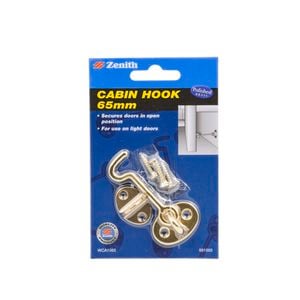 Zenith 65mm Polished Brass Cabin Hook