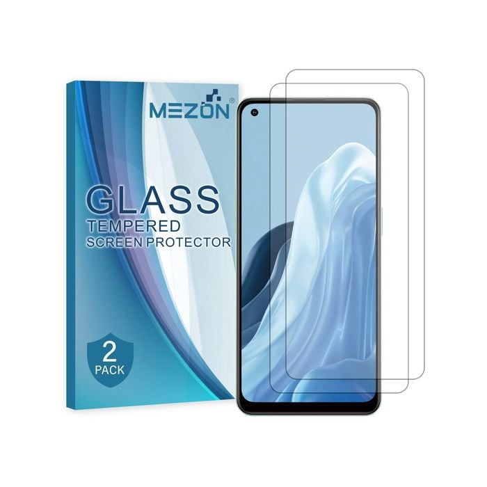 2 Pack MEZON OPPO Reno8 Lite 5G Clear Tempered Glass Screen Protectors
