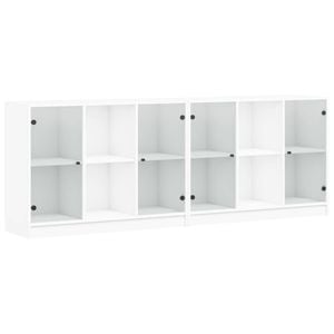 vidaXL Bookcase with Doors Storage Shelf Display Cabinet White