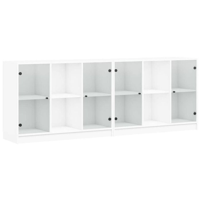 vidaXL Bookcase with Doors Storage Shelf Display Cabinet White