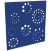 ProtectorAl 300 - 1200 x 300 - 1200mm Dark Blue / Gloss White Fireworks Unframed Composite Deco Panel