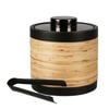 Belle Plantation SS Ice Bucket & Tong 16.5x16.5cm Black &Rattan