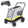 P&P Black Shock-Absorbing Foldable Dog Stroller for Dogs (L)