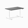Desky Dual Sit To Stand Dark Bamboo Desk 1200x750mm White Frame