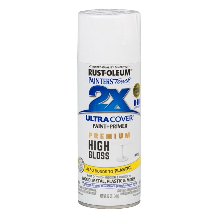 Rust-Oleum 340g White High Gloss 2X Ultra Cover Spray Paint