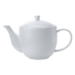 Maxwell & Williams White Basics Diamonds 800ml Porcelain Teapot w/ Handle Round
