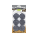 Slipstick 38mm Grey Round Premium Wool Blended Floor Protection Felt Pads - 12 Pack