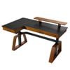 Eureka Ark Pro TX60L-B L Shaped Executive Slate Standing Desk with Two-Drawer