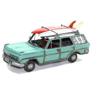 Boyle Metal Ornament Home Decor Eh Station Wagon Car W/ Surfboards 29cm