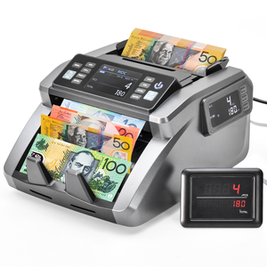 Money Counter Mixed Denomination Auto Bill Counter Multi Currency Value Count