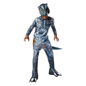 Jurassic Park  Velociraptor Blue Deluxe Lenticular Boys Dress Up Costume 3-5y