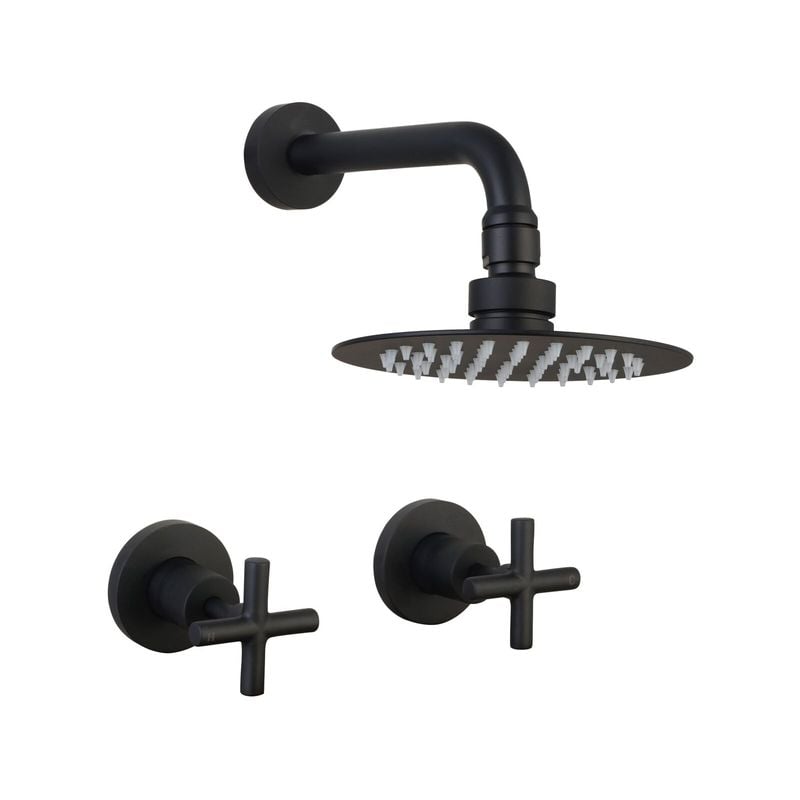 Resonance Shower Set Cross Handle Black