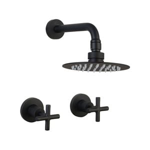 Mondella Matte Black Resonance Shower Tap Set WELS 3 Star 9L/min