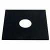Kinetic 75 x 75mm Black Stainless Steel 1/2" Square Flat Cover Plate