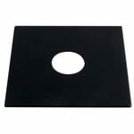 Kinetic 75 x 75mm Black Stainless Steel 1/2" Square Flat Cover Plate