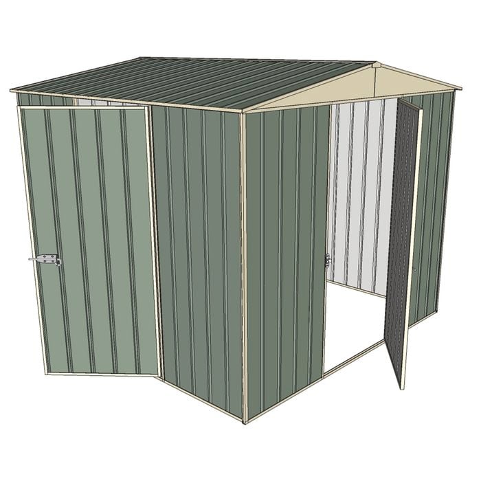 Build-a-Shed 2.3 x 2.3 x 2.3m Dual Hinged Door Shed - Green
